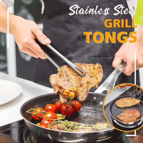 🔥🔥🔥Hot Sale-Stainless Steel Grill Tongs