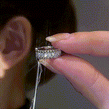 Cube Molecular Tassel Long Ear Clip