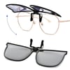 Polarised clip-on flip-up sunglasses
