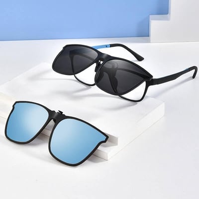 Polarised clip-on flip-up sunglasses – Unicod