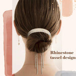 Elegant Headdress With Rhinestone Pom Pom