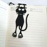 Cutout Black Kitten Bookmark
