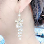 Fashion Flower Zircon Earrings