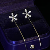Shiny Diamond Flower Earrings🌸