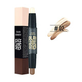 2-Color Double Natural Stereoscopic Highlighter Concealer Stick