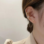 J&A Star and Moon Tassel Earrings S925 Silver Needle Light Luxury Temperament Fashion Long Earrings - Jessie Accessory