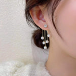 Round Diamond Korean Version Temperament Earrings