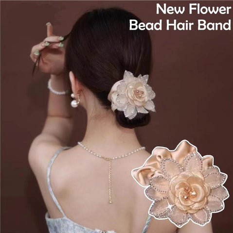 New Flower Bead Hair Band
