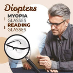 Focus Adjustable Eyeglasses -6 To +3 Diopters Myopia Glasses Reading Glasses