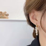 MeetFairy Diamond Tassel Pearl Drop Earrings Fashion and Elegant Jewelry Piercing Earrings - MeetFairy