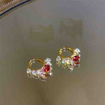 Colorful Shining Tassel Diamond Earrings Water Drop Crystal Earrings