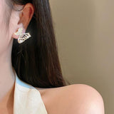 Gold alloyhigh-end  Zircon Butterfly Earrings