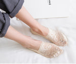 Fashion Women Summer Socks Style Lace Flower Short Sock Antiskid Invisible Ankle Socks