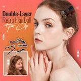 Double-Layer Retro Hairball Hair Clip