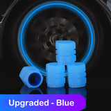 Fluorescent tire valve caps