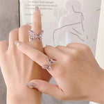 Colorful Transparent Glass Butterfly Ring (Buy 1 Free 1)