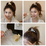 ❤️❤️Hair Clips High Ponytail Clamp Fixed Artifact Back of Head Small Headdress