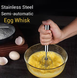 Kicthen Hot Sale-Stainless Steel Semi-Automatic Whisk(Buy 1 Get 1 Free And Free 1 Belt)
